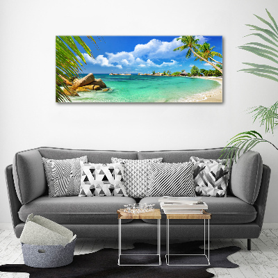 Foto en metacrilato horizontal Playa de Seychelles