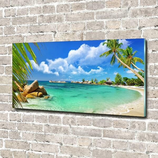 Foto en metacrilato horizontal Playa de Seychelles