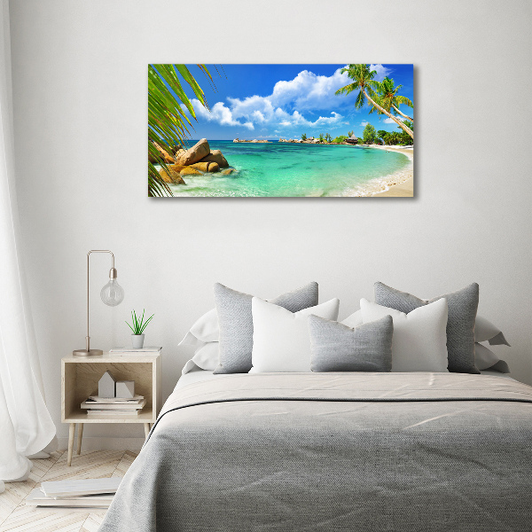 Foto en metacrilato horizontal Playa de Seychelles