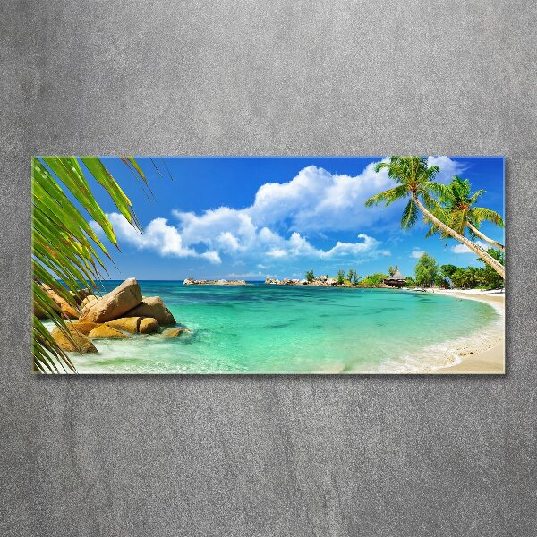 Foto en metacrilato horizontal Playa de Seychelles