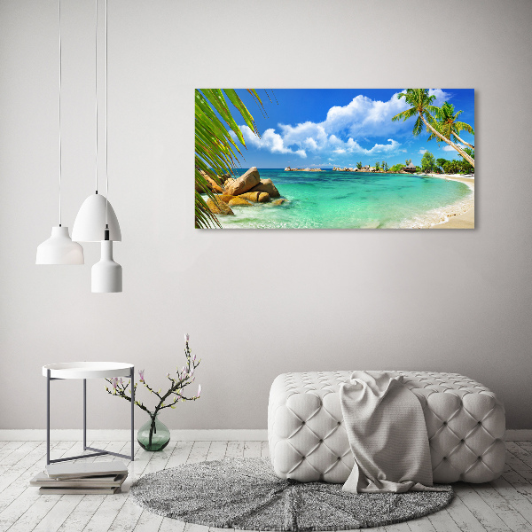 Foto en metacrilato horizontal Playa de Seychelles