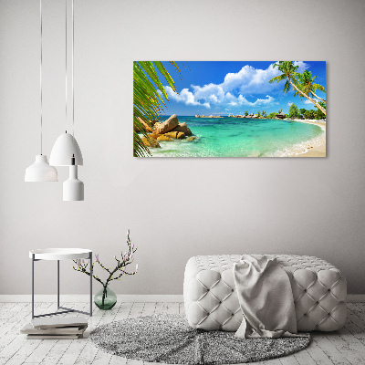 Foto en metacrilato horizontal Playa de Seychelles