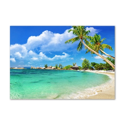 Foto en metacrilato horizontal Playa de Seychelles