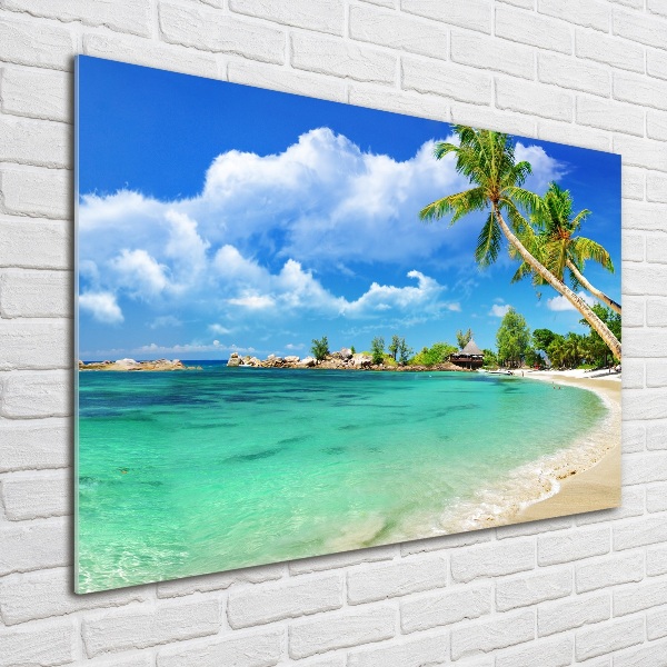 Foto en metacrilato horizontal Playa de Seychelles