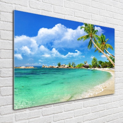 Foto en metacrilato horizontal Playa de Seychelles