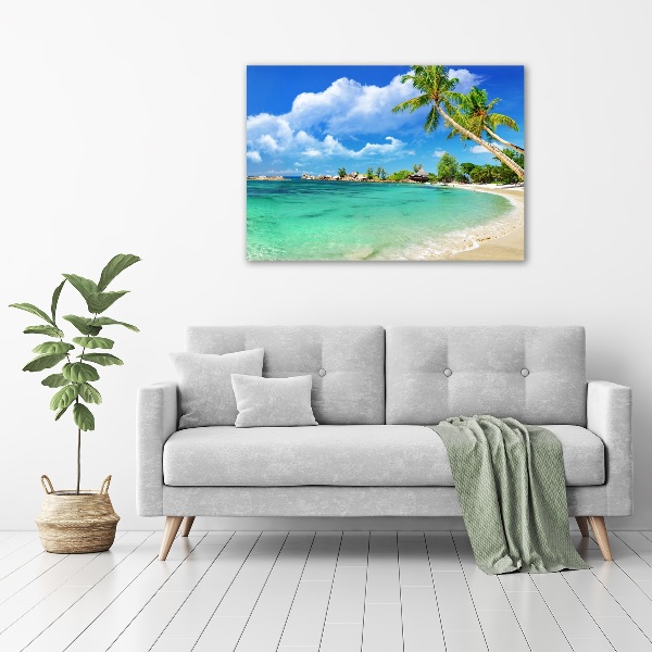 Foto en metacrilato horizontal Playa de Seychelles