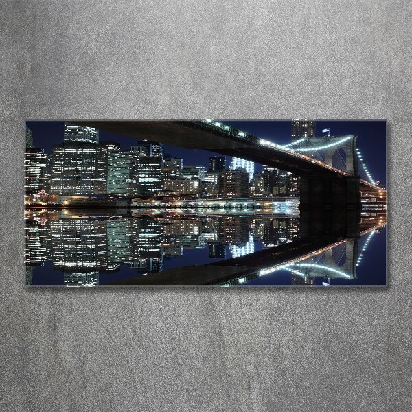 Pintura en acrílico horizontal Puente de Brooklyn