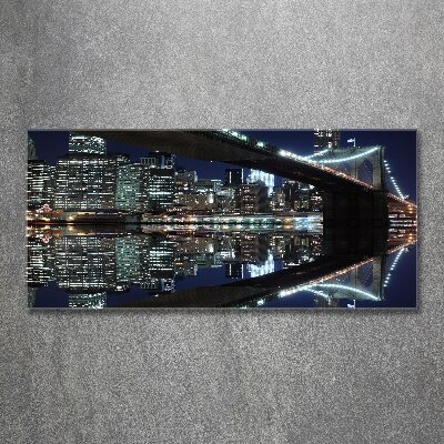 Pintura en acrílico horizontal Puente de Brooklyn