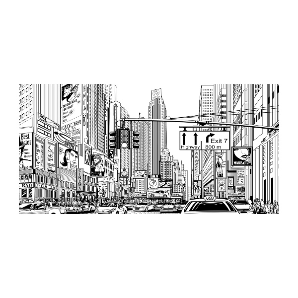 Cuadro acrílico horizontal Calles de Nueva York