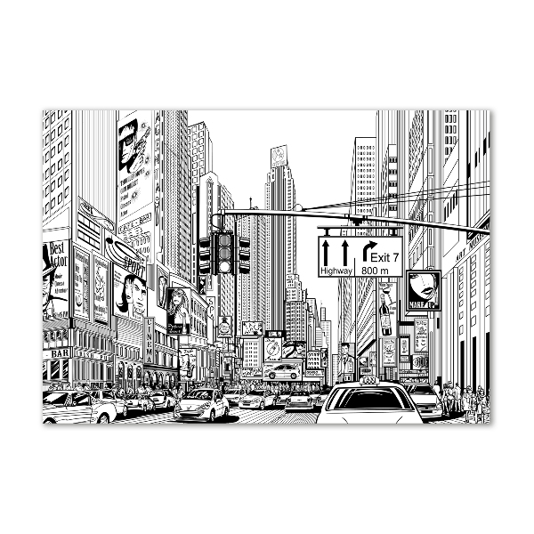 Cuadro acrílico horizontal Calles de Nueva York