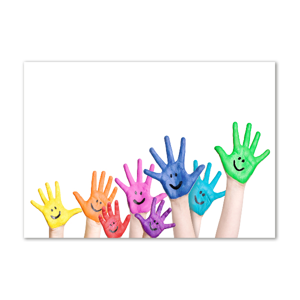 Pintura en acrílico horizontal Manos pintadas