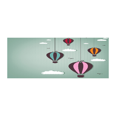 Foto en metacrilato horizontal Globos voladores