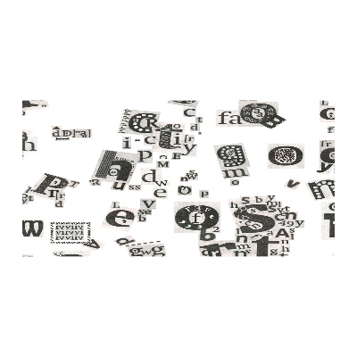 Pintura en acrílico horizontal Cartas de un periódico