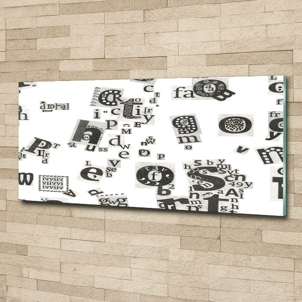 Pintura en acrílico horizontal Cartas de un periódico