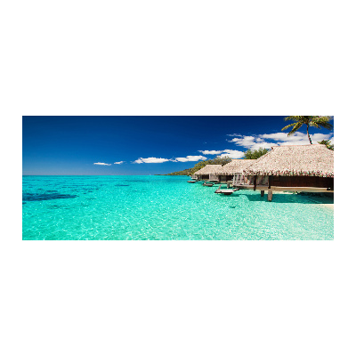 Foto en metacrilato horizontal Bungalows sobre el agua