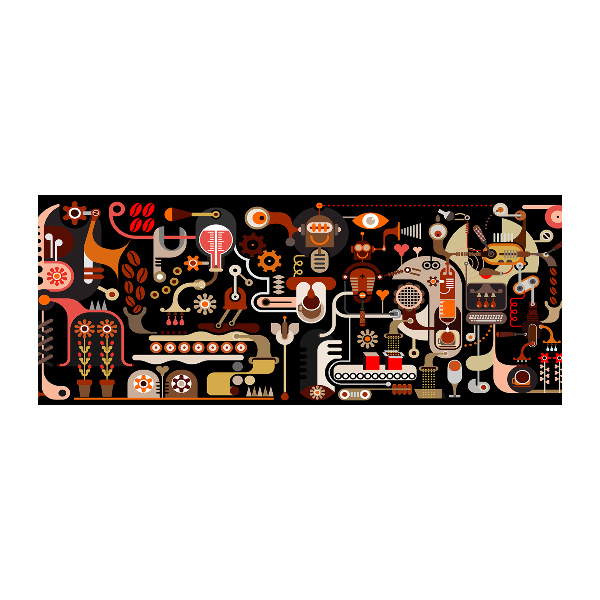 Cuadro metacrilato horizontal Producción de café