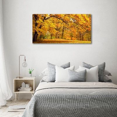 Cuadro acrílico horizontal Otoño en el parque