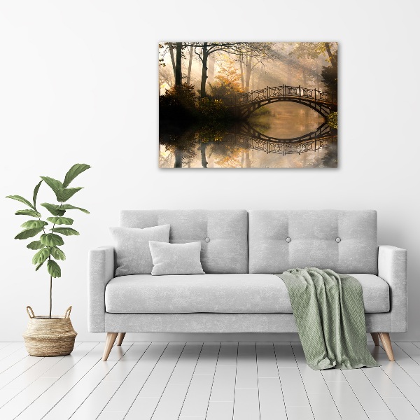 Foto obraz akryl Stary most jesienią