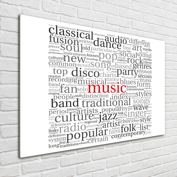 Pintura en acrílico horizontal Géneros musicales
