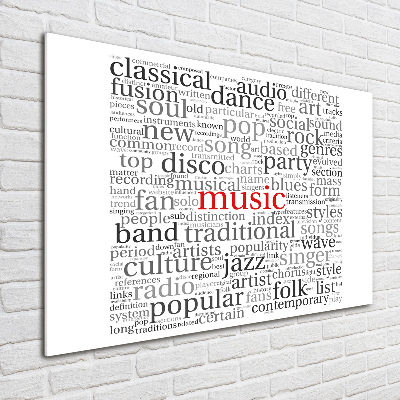 Pintura en acrílico horizontal Géneros musicales