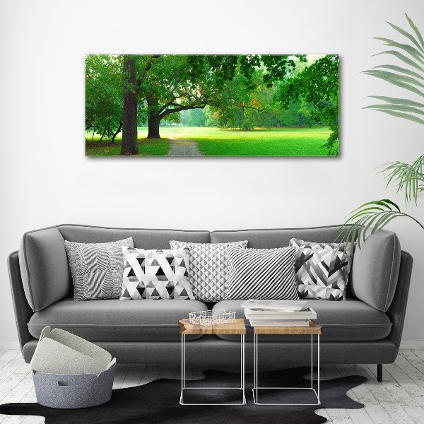 Cuadro acrílico horizontal Parque en otoño