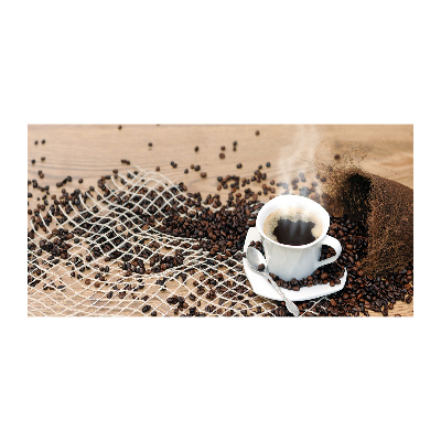Cuadro metacrilato horizontal Café y granos de café