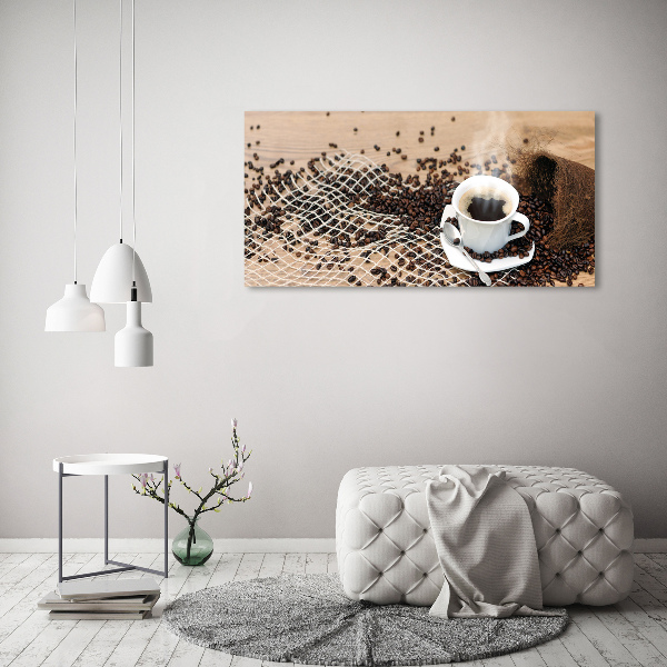 Cuadro metacrilato horizontal Café y granos de café