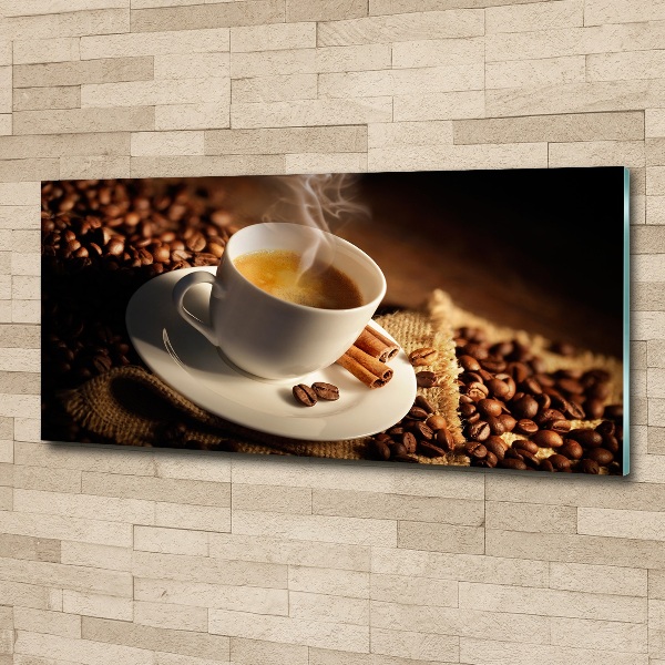 Cuadro acrílico horizontal Café en una taza