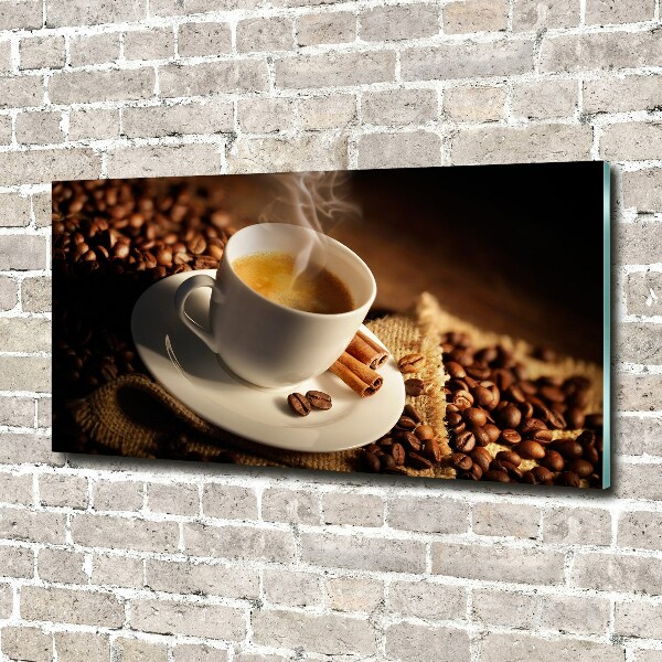 Cuadro acrílico horizontal Café en una taza