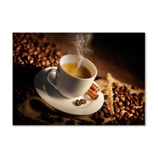 Cuadro acrílico horizontal Café en una taza