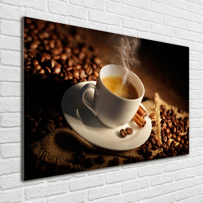 Cuadro acrílico horizontal Café en una taza