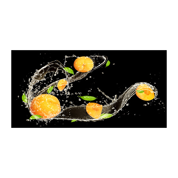 Cuadro metacrilato horizontal Albaricoques y agua