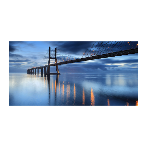 Cuadro metacrilato horizontal Puente iluminado