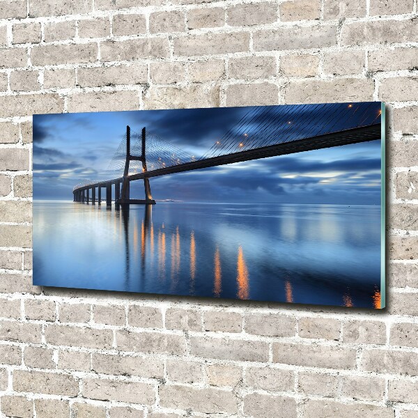 Cuadro metacrilato horizontal Puente iluminado