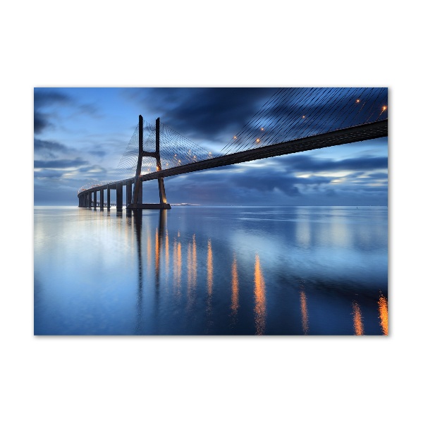 Cuadro metacrilato horizontal Puente iluminado