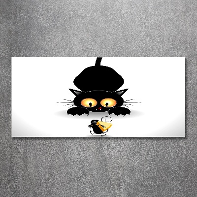 Foto obraz na ścianę akryl Kot i mysz