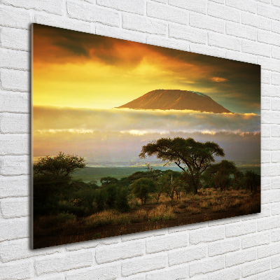 Pintura en acrílico horizontal Kilimanjaro Kenia