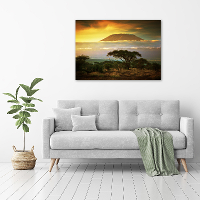 Pintura en acrílico horizontal Kilimanjaro Kenia