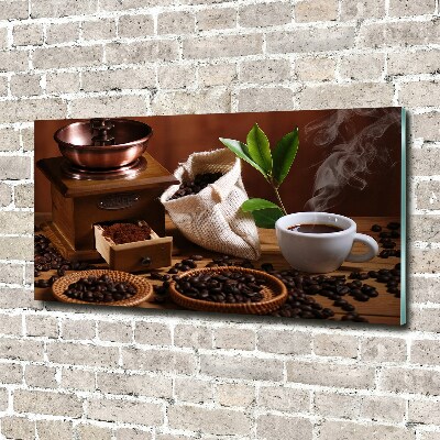 Cuadro acrílico horizontal Una taza de espresso