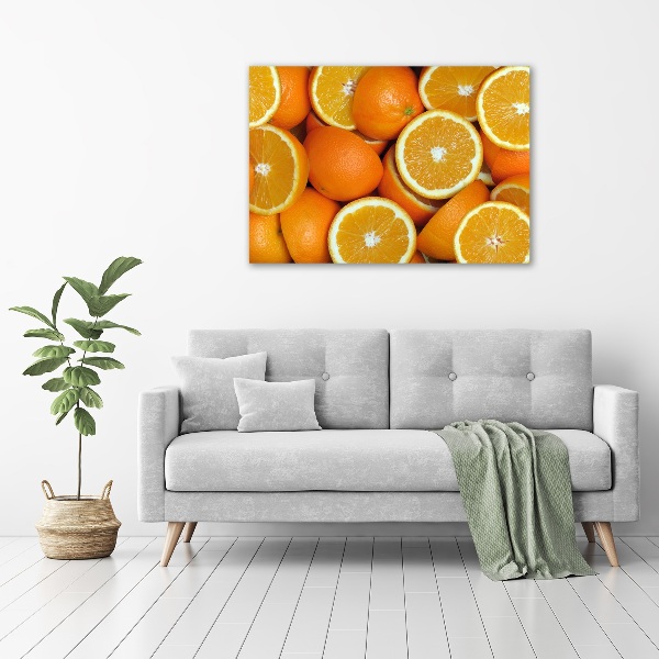 Pintura en acrílico horizontal Mitades de naranja
