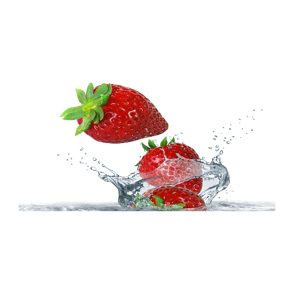 Cuadro metacrilato horizontal Fresas y agua