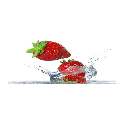 Cuadro metacrilato horizontal Fresas y agua