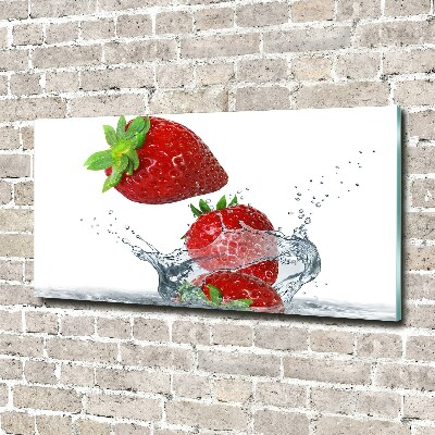 Cuadro metacrilato horizontal Fresas y agua