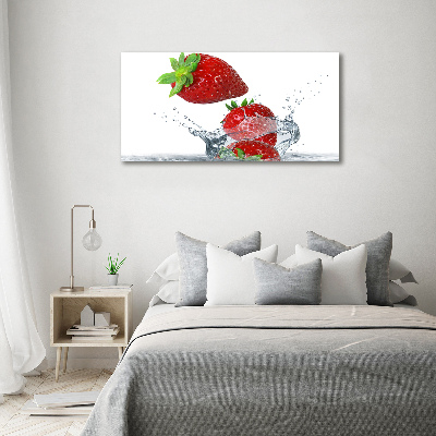 Cuadro metacrilato horizontal Fresas y agua