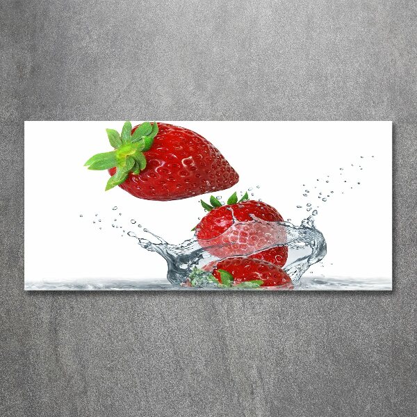 Cuadro metacrilato horizontal Fresas y agua