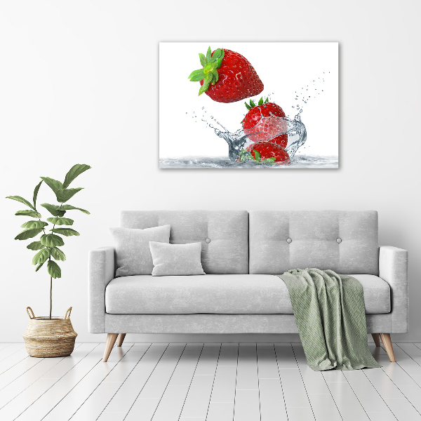 Cuadro metacrilato horizontal Fresas y agua