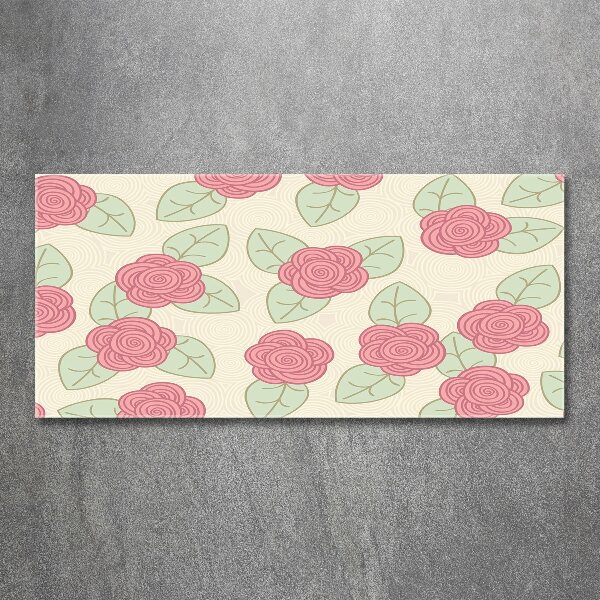 Pintura en acrílico horizontal Rosas