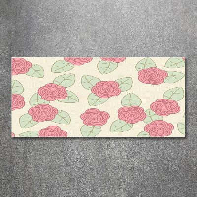 Pintura en acrílico horizontal Rosas