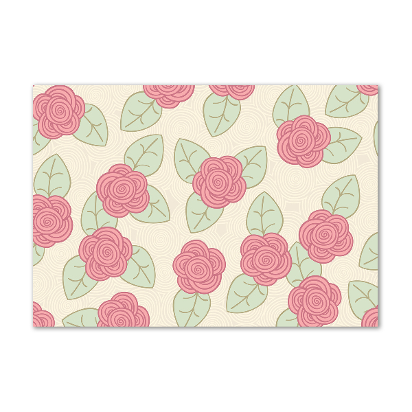 Pintura en acrílico horizontal Rosas