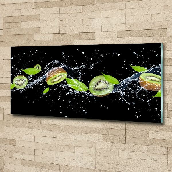 Cuadro metacrilato horizontal Kiwi y agua